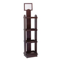 Floor 66"h Wine Bottle Display - (4) 16"h x 15.875"w x 11.875"d shelves w/ header*